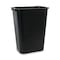 Boardwalk 41 qt Rectangular Indoor Plastic Can, Black, Open Top, Plastic, 16 in 3485203 - alternate 6